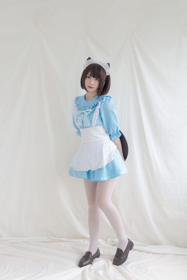 No.049-蓝色猫耳白丝女仆 [42P 1V]-慕色阁