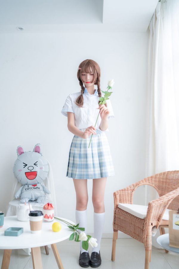 No.003-民宿私房淡蓝JKS成片 [46P]-慕色阁