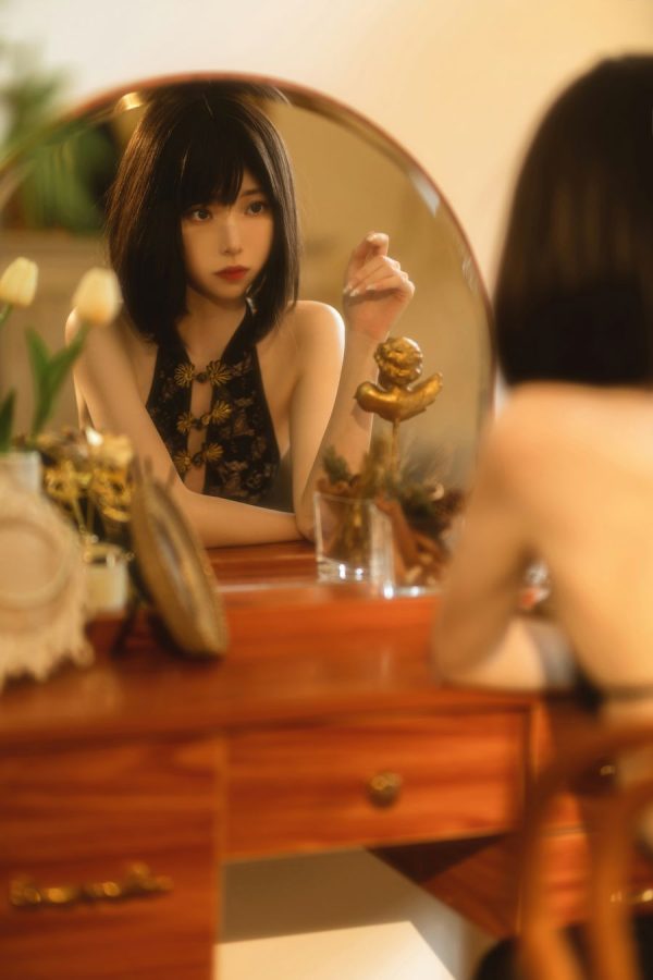 No.008-纯欲黑纱旗袍 [40P]-慕色阁