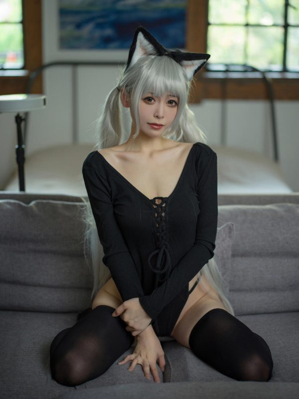 No.009 – 黑猫针织衫连体衣 [57P 1V]-慕色阁