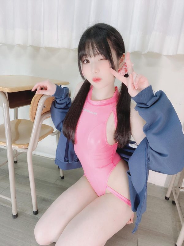 No.073 – Pink Swimsuit 粉色泳装 [21P]-慕色阁
