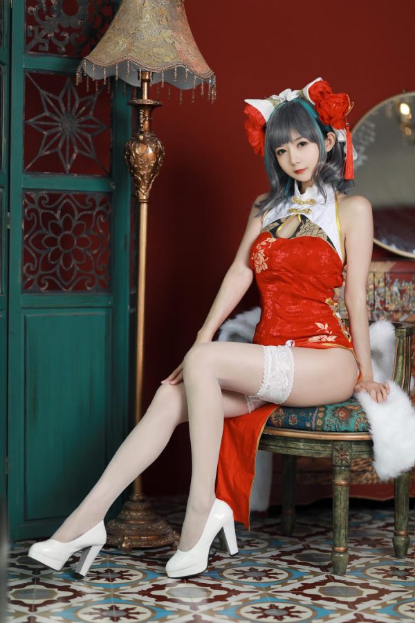 No.023 – 碧蓝航线 柴郡 新春旗袍 [12P]-慕色阁